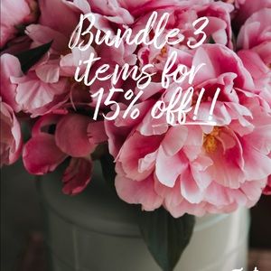 Bundle 3 items for 15% off!